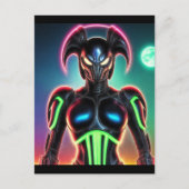 Alien Raven 01 Postkarte (Vorderseite)