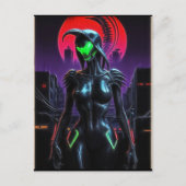 Alien Raven 03 Postkarte (Vorderseite)