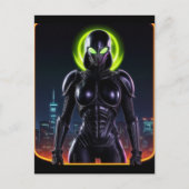 Alien Raven 04 Postkarte (Vorderseite)