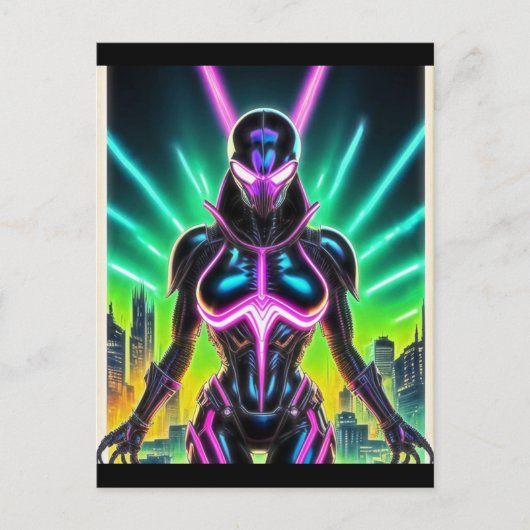 Alien Raven 09 Postkarte (Vorderseite)