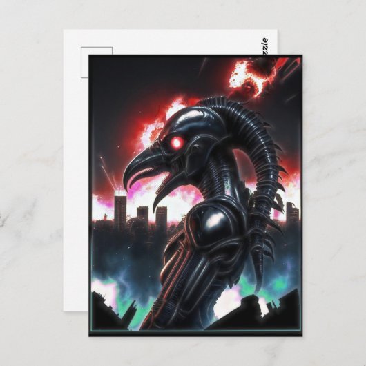 Alien Raven 12 Postkarte (Vorne/Hinten)