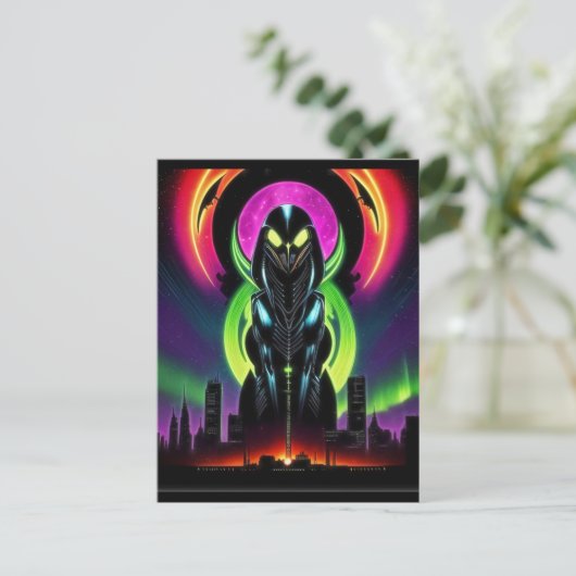 Alien Raven 13 Postkarte (Stehend Vorderseite)