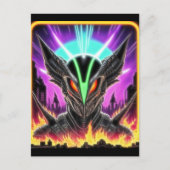 Alien Raven 15 Postkarte (Vorderseite)