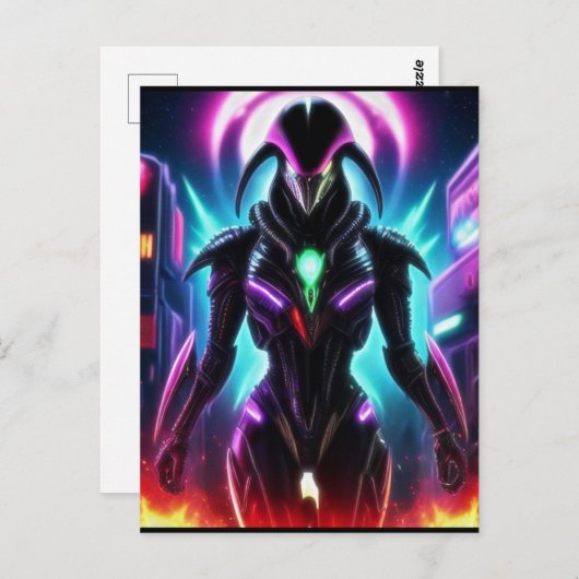 Alien Raven 16 Postkarte (Vorne/Hinten)