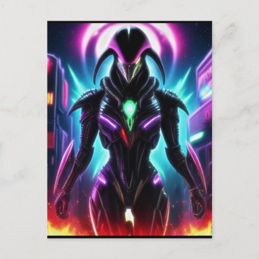 Alien Raven 16 Postkarte (Vorderseite)