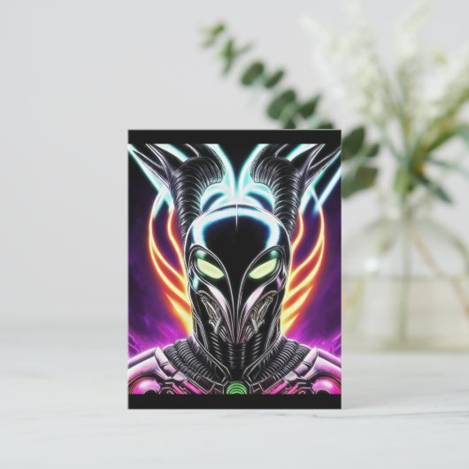 Alien Raven 18 Postkarte (Stehend Vorderseite)