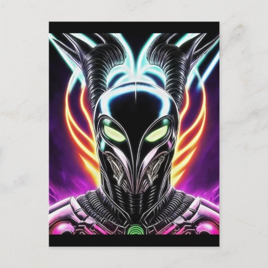 Alien Raven 18 Postkarte (Vorderseite)