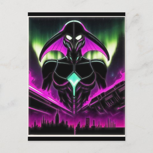 Alien Raven 20 Postkarte (Vorderseite)