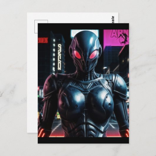 Alien Raven 25 Postkarte (Vorne/Hinten)