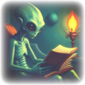 ALIEN READING AUFKLEBER (Vorderseite)