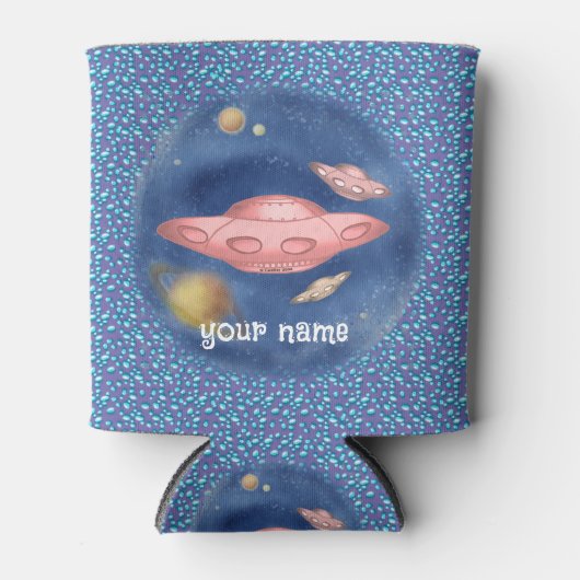 Alien Red Spaceship Can Cooler Dosenkühler (Vorderseite)