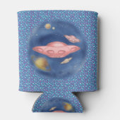 Alien Red Spaceship Can Cooler Dosenkühler (Rückseite)