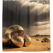 Alien Relics in the Desert Duschvorhang (Vorderseite)