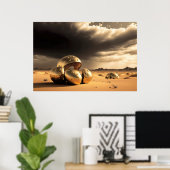 Alien Relics in the Desert Poster (Heimbüro)