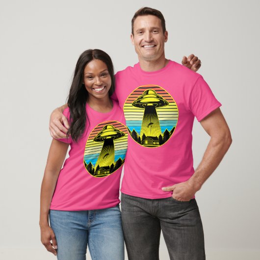 Alien Retro Ufo Ufo T-Shirt (Unisex)