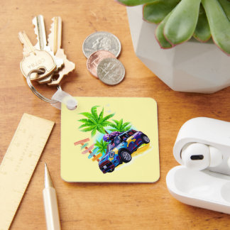 Alien Riding a Mini Schlüsselanhänger