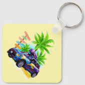 Alien Riding a Mini Schlüsselanhänger (Rückseite)