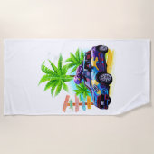 Alien Riding a Mini! Strandtuch (Vorderseite)