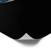 Alien Riding Shark Space UFO Poster (Ecke)