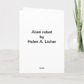 Alien Roboter Feiertagskarte (Rückseite)