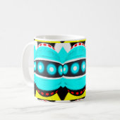Alien Roboter Spaß Kaffeetasse (Vorderseite Links)