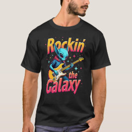 Alien Rock Guitar T - Shirt Rockin" die Galaxie