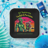 Alien Romance im kosmischen Himmel Pappteller (Party)