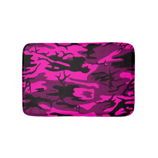 Alien-rosa Camouflage Badematte (Vorderseite)