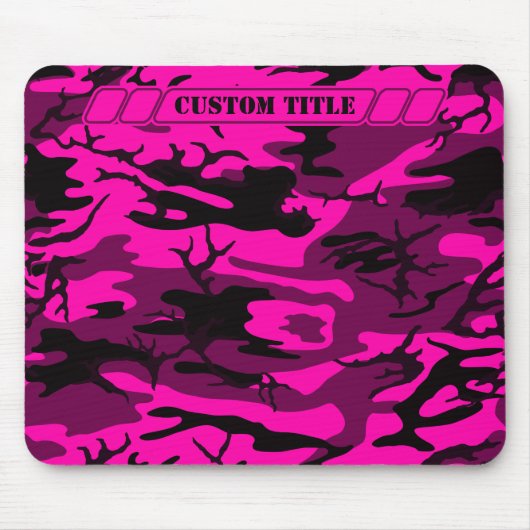Alien-rosa Camouflage Mousepad mit (Vorne)