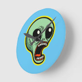 Alien Runde Wanduhr (Winkel)