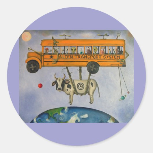 Alien Runder Aufkleber (Vorderseite)