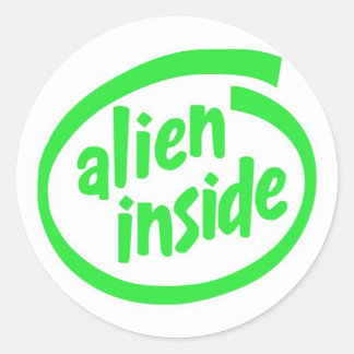 Alien Runder Aufkleber