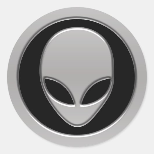 Alien Runder Aufkleber (Vorderseite)