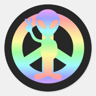 Alien Runder Aufkleber
