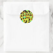 Alien Runder Aufkleber (Tasche)