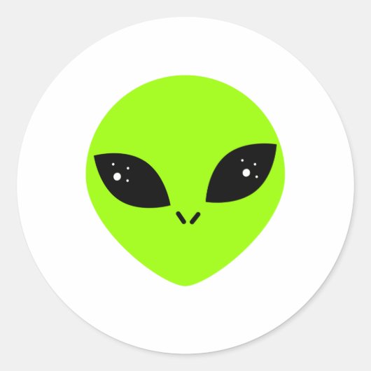 Alien  runder aufkleber (Vorderseite)
