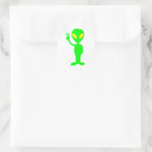 Alien Runder Aufkleber (Tasche)