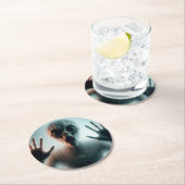 Alien Runder Pappuntersetzer (Vor Ort)