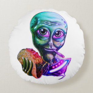 Alien Rundes Kissen