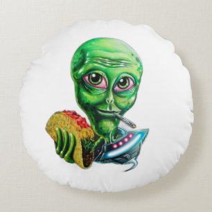 Alien Rundes Kissen