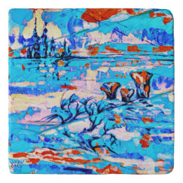 Alien Salt Lake mit Fernstadt Töpfeuntersetzer