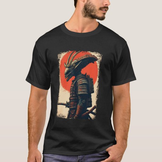 Alien Samurai T-Shirt Japanisch Sci-Fi Design Appa (Vorderseite)