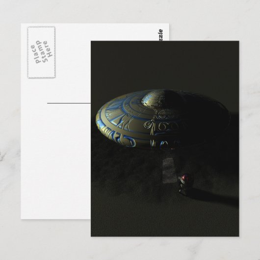 Alien Sand Postcard Postkarte (Vorne/Hinten)