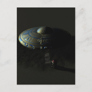 Alien Sand Postcard Postkarte