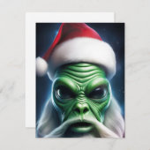 Alien Santa Claus Feiertagskarte (Vorne/Hinten)