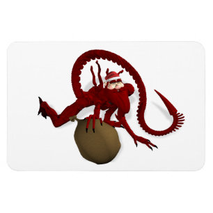Alien Santa Claus Magnet