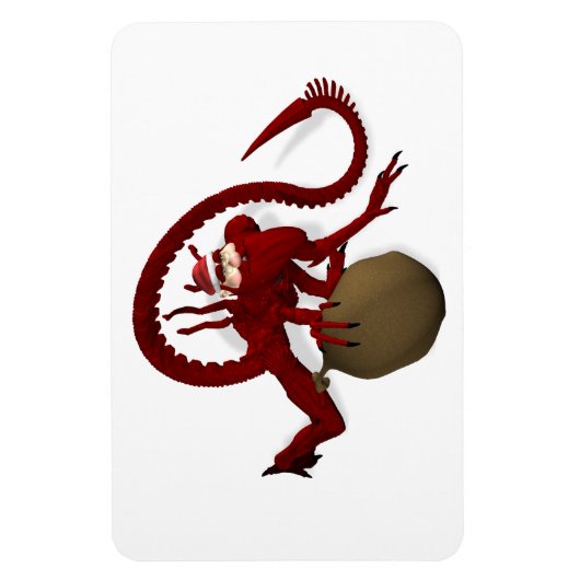 Alien Santa Claus Magnet (Vertikal)