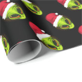 Alien Santa Geschenkpapier (Rolleneckpunkt)