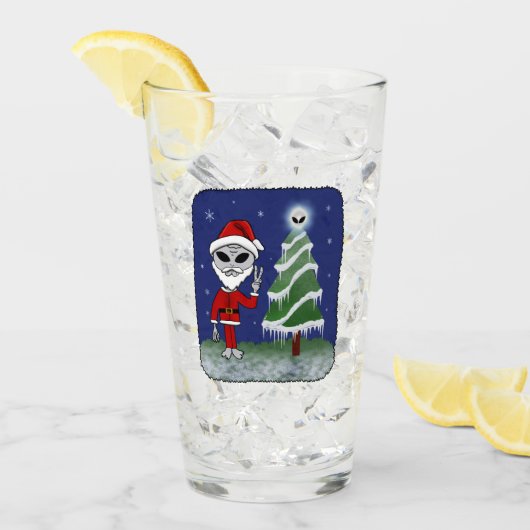Alien Santa Glas (Vorderseite Ice)