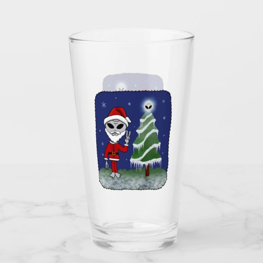 Alien Santa Glas (Vorderseite)